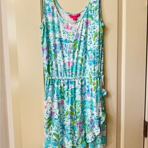 Lilly Pulitzer Blue and Pink Floral Romper